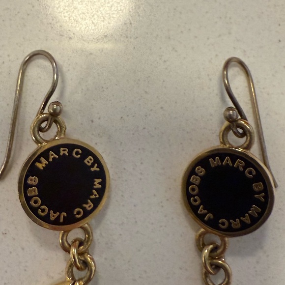 Marc Jacobs Black and Gold Drop Earrings - Picture 2 of 4